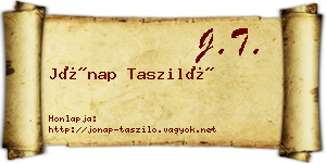 Jónap Tasziló névjegykártya